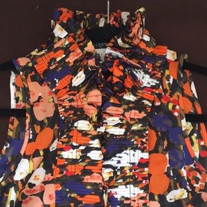 J Crew Tops - J Crew patterned high neck silk top J Crew Tops - J Crew patterned high neck silk top